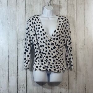 Coco Bianco Surplice Front Blouse Large